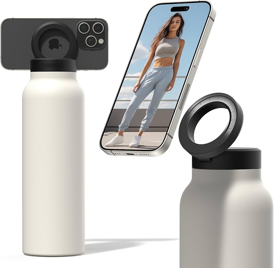 Termo con soporte magnético para celular