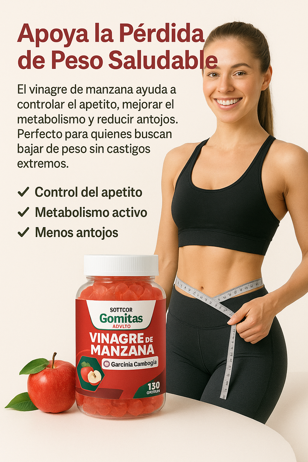 GOMITAS DE VINAGRE DE MANZANA QUEMA GRASA