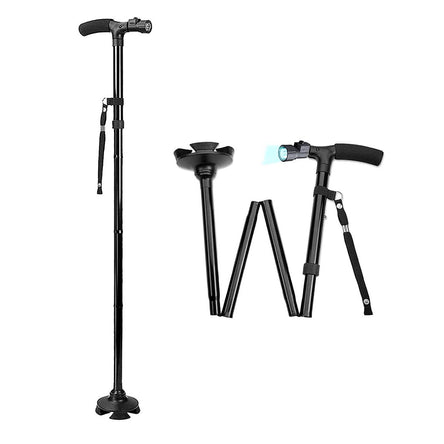 Bastón para Caminar Plegable con Luz LED